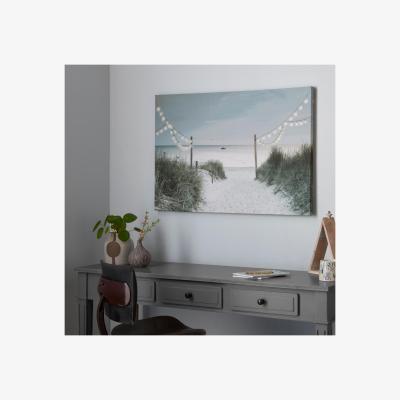 The Range Art for the Home Shore Stroll LED Printed Canvas - White