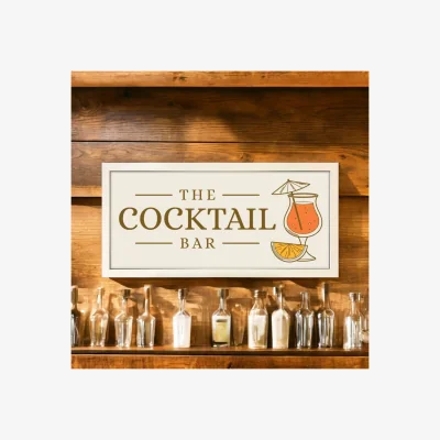 The Range Wall Art Framed Print Home The Cocktail Bar - White