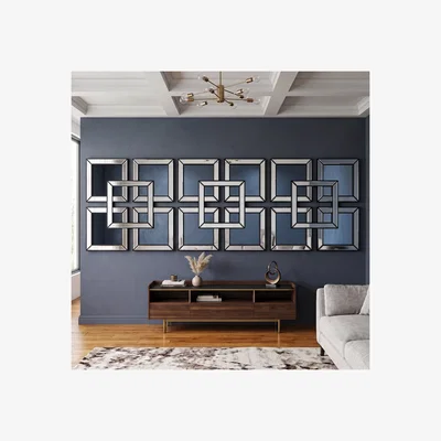 The Range 2x Black Art-Deco Mirrored Wall Art 40Cm - Blacky / 3