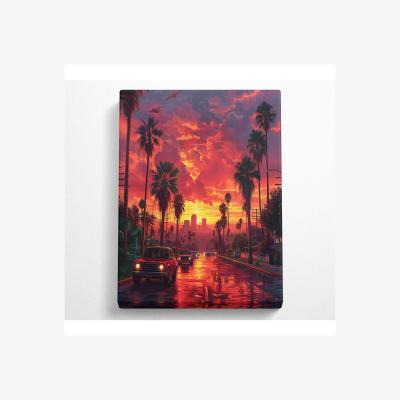 The Range City After The Rain Canvas Print - Black / 35.56cm