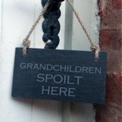 The Range Slate Hanging Sign Spoilt Grandchildren