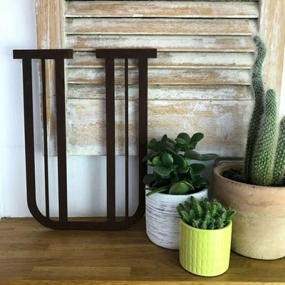 The Range Art Deco 12 Inch Rusty Metal Letter U - Rusted