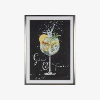 The Range Embellished Gin and Tonic Framed Art - Black