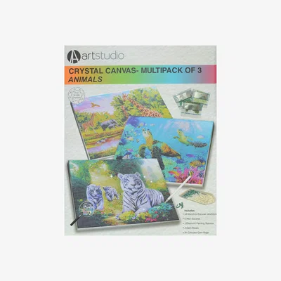 The Range Pack of 3 Diamond Painting Animal Canvases