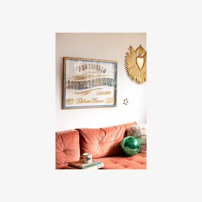 Rockett St George Antique-Style Gold Framed Portobello Gourmet Wall Art