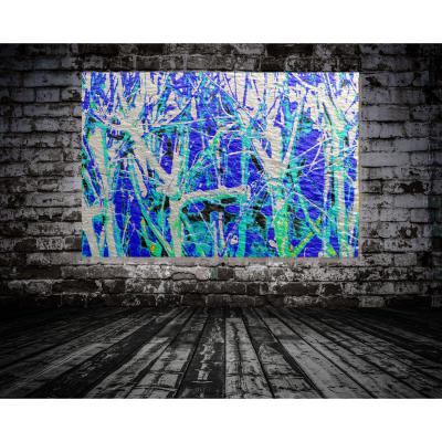 The Range French Thames La Paris Art Print Wrapped on Canvas - Blue / 152cm