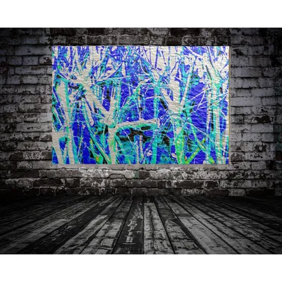The Range French Thames La Paris Art Print Wrapped on Canvas - Blue / 152cm