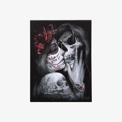 The Range Dead Kiss Canvas Plaque by Spiral Direct - White
