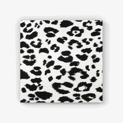 The Range Black Leopard Print HD Metal Print - Black / 40cm