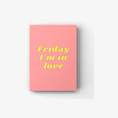 The Range Friday I'm in Love Typography Print - PINK