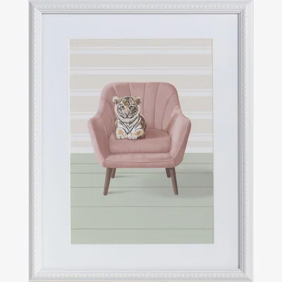 The Range Relaxing Baby Animal Framed Print - White