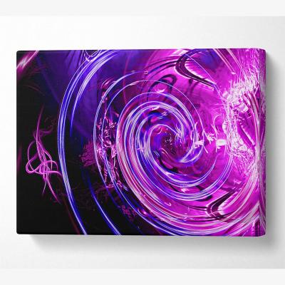 The Range The Universe Pink Canvas Print Wall Art - Yellow / 35.56cm