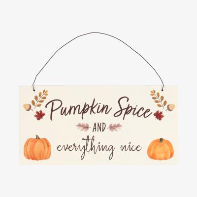 The Range Small Pumpkin Spice Hanging Sign - Multicolour