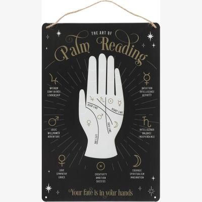 The Range The Art of Palm Reading Metal Sign - Black