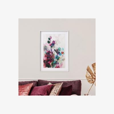 The Range Watercolour Bloom Embellished Framed Art - Multicolour