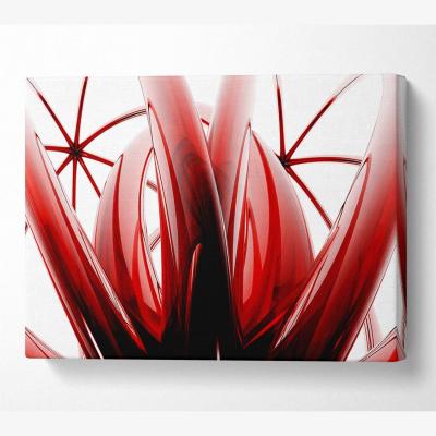The Range Crimson Glass Canvas Print Wall Art - Yellow / 35.56cm