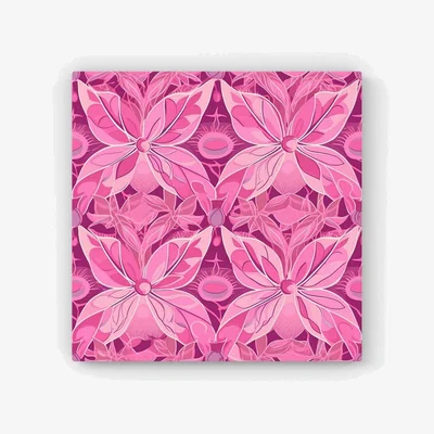 The Range Pink Abstract Floral Design HD Metal Print - Pink / 56cm
