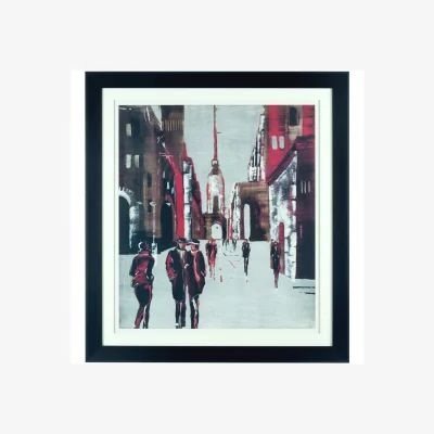 The Range Framed Drawing City Wall Art - Black, Assorted
