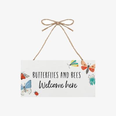 The Range Bees And Butterflies Garden Welcome Sign - White