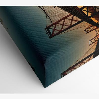 The Range Downtown Bay Bridge Canvas Print Wall Art - Yellow / 50.8cm