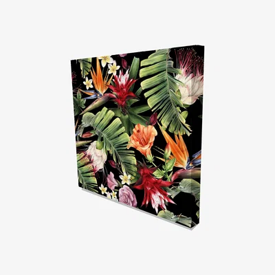 The Range 'Flori Boti' Graphic Art on Canvas - Green / 77cm