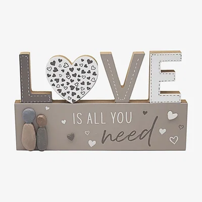 The Range Standing Love Plaque  - Brown