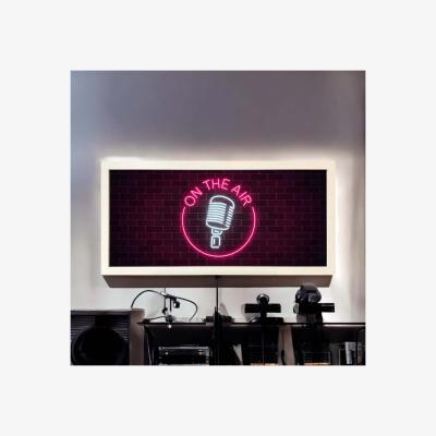 The Range Wall Art Framed Print On The Air Studio Sign - White