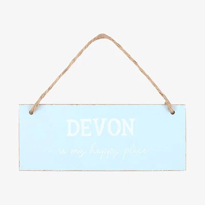The Range Devon Is My Happy Place Wall Sign - Blue