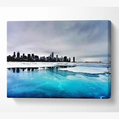 The Range Ice City Canvas Print Wall Art - Yellow / 101.6cm