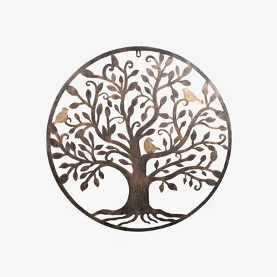 The Range Tree Of Life Metal Wall Art - Brown