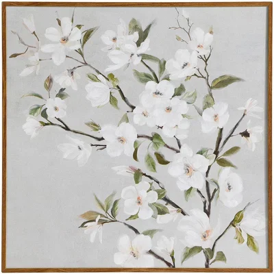 The Range EGLO Mentakab Blossom Flower Canvas - Grey, White