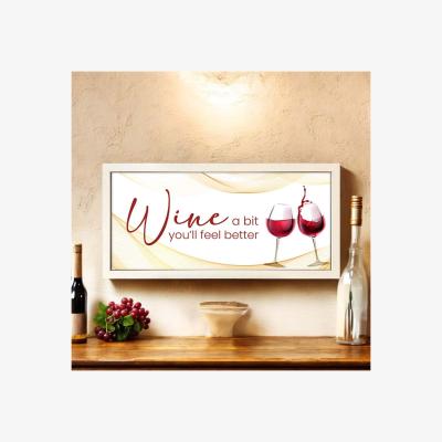 The Range Wall Art Framed Print  For Home Wine A Bit Feel Better - White