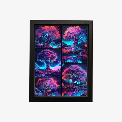 The Range Tree Collage Metal Wall Art - Silver / 500g