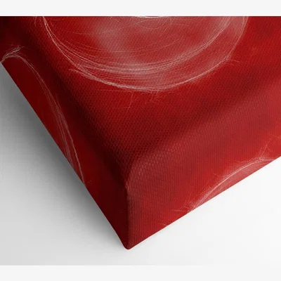 The Range Smoke Rings Red Canvas Print Wall Art - Yellow / 81.28cm