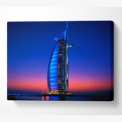 The Range Burj Al Arab Dubai Uae Canvas Print Wall Art - Yellow / 101.6cm