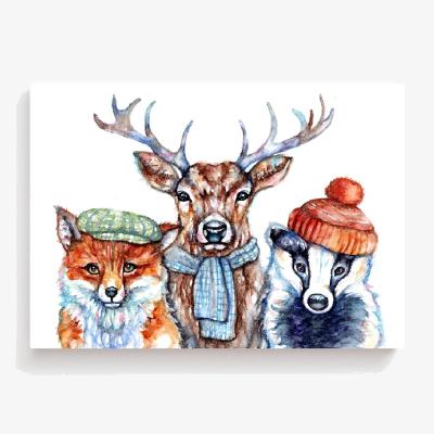 The Range Autumn Friends Art Canvas - Brown / 24 x 16in