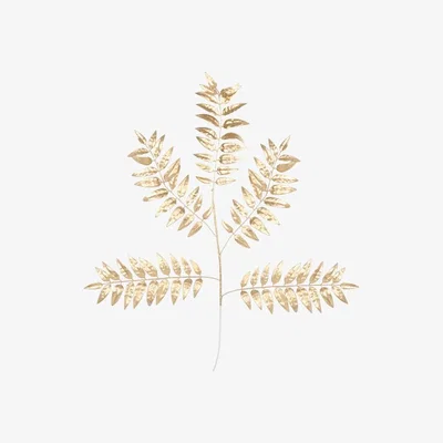 The Range Matte Gold 5 Leaf Spray