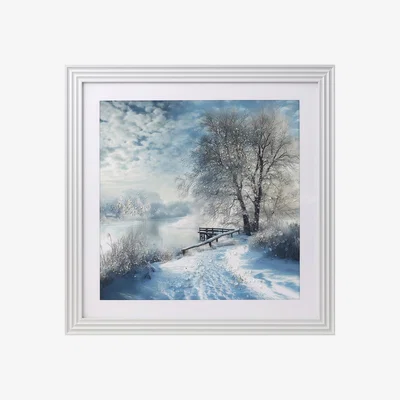 The Range Snowy River Walk Embellished Wall Art - Blue