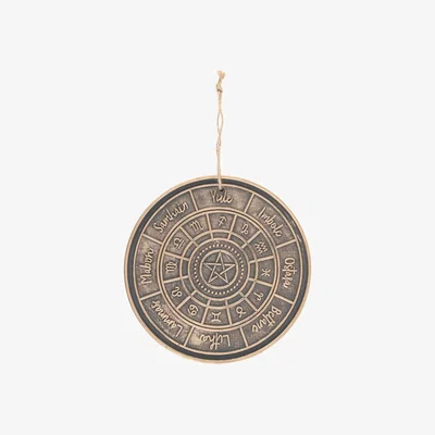 The Range Bronze Wheel of the Year Hanging Terracotta Plaque for Seasonal Decor - Bronze