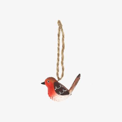 The Range Charming Robin Resin Hanging Ornament - Red