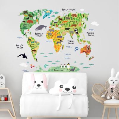 The Range Kids Bedroom Animal and World Wall Stickers - Multicolour