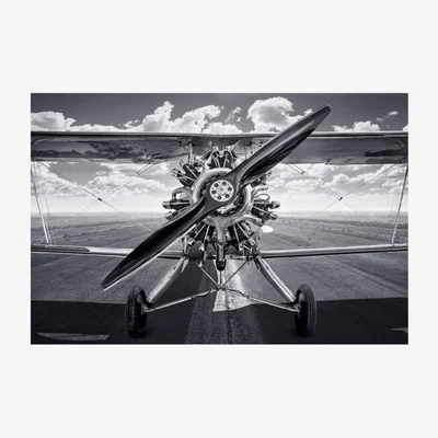 The Range Monochrome Vintage Aircraft Canvas