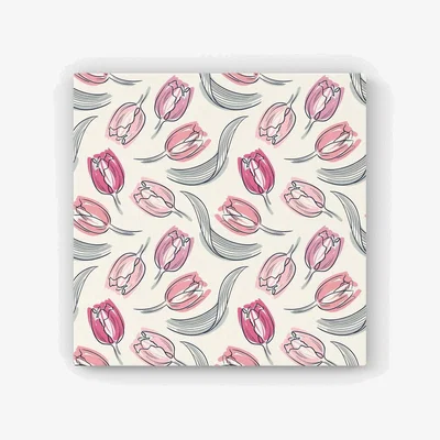 The Range Tulips HD Metal Print - Pink / 56cm