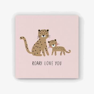 The Range Roar! Love You HD Metal Print - Pink / 56cm