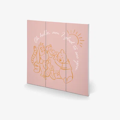 The Range Winnie The Pooh (Oh Hello, Am I Glad To See You) Square Wall Art - Pink