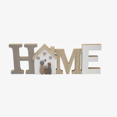 The Range Home Plaque with Family Pebble Decal  - White
