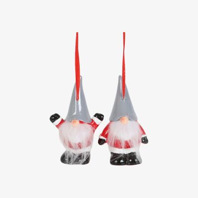 The Range Cheerful 10Cm Hanging Santa Gonk Decoration - Red