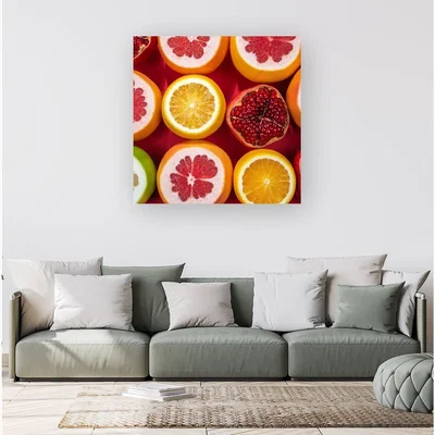 The Range Citrus And Pomegranate Canvas Print - Orange / Large