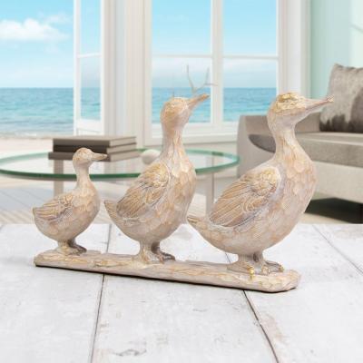 The Range Family Of 3 Ducks Resin Ornament - Brown