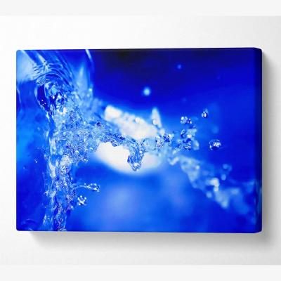 The Range Blue Parting Canvas Print Wall Art - Yellow / 50.8cm